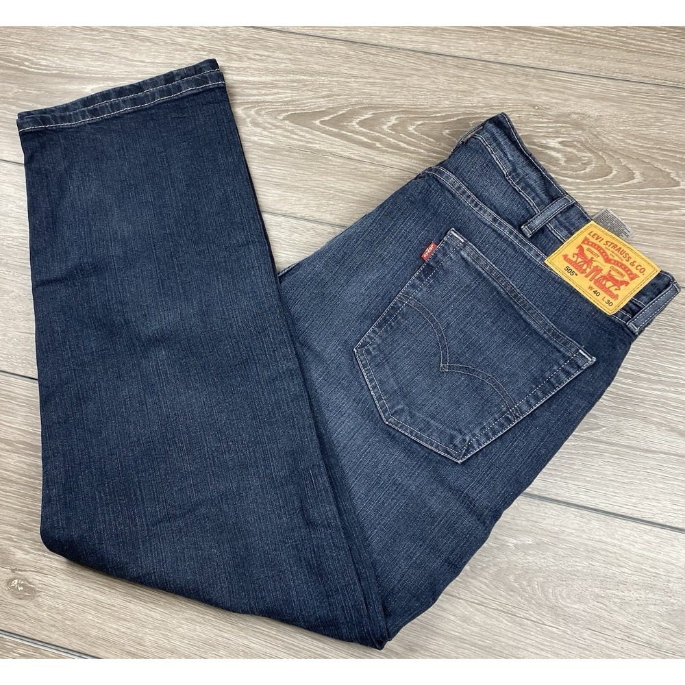 Levis Men's 505 Regular Fit‎ Denim Jeans Blue Size 40x30